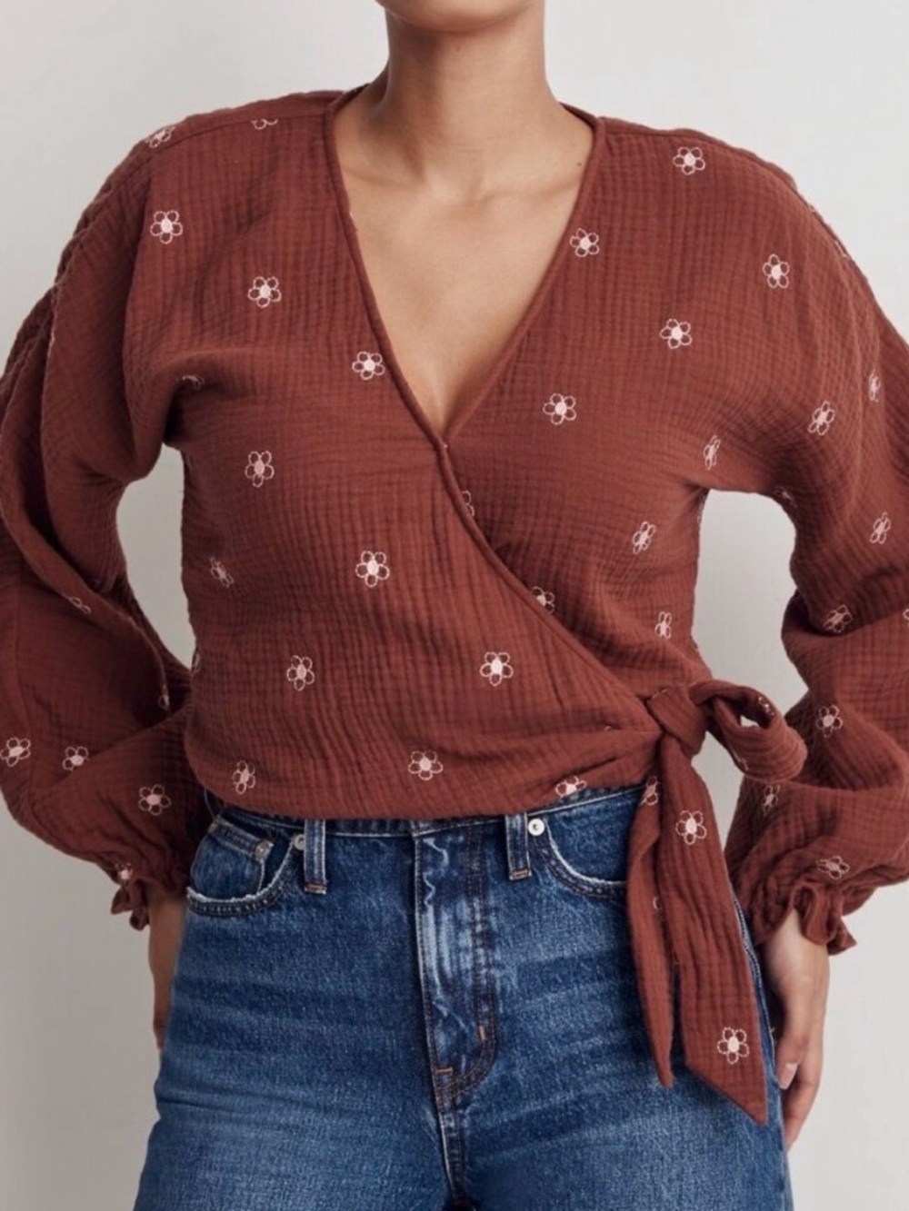 Madewell Maira Wrap Top